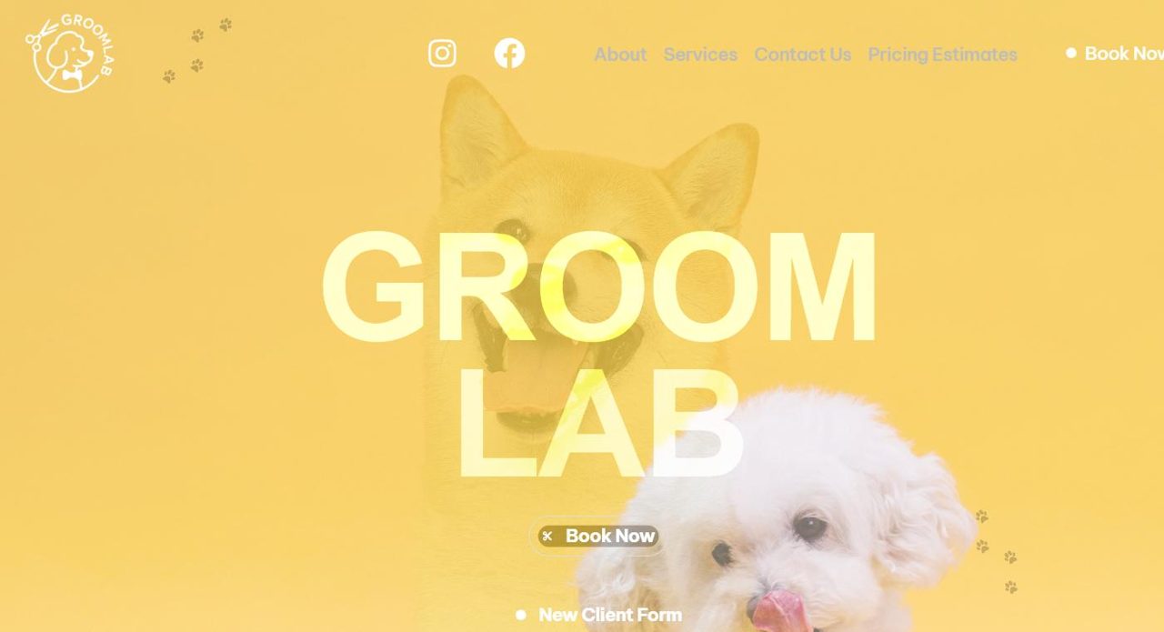 GroomLab YEG website, built by RTBT