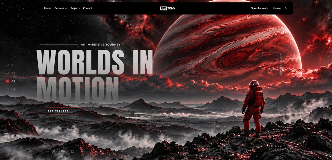 Space museum demo website by RTBT